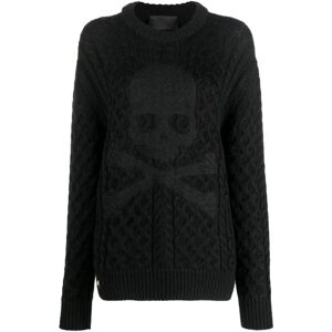 Philipp Plein , Pullover round neck ,Black female, Sizes: S, XS, M