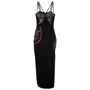 Versace Pre-owned , Pre-owned Silk dresses ,Black female, Sizes: M