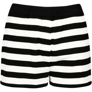 Douuod Woman , Striped Owl Shorts Elastic Waist ,Black female, Sizes: S, XS