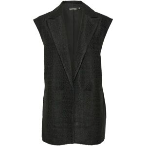 Soaked in Luxury , Black Loose-Fit Vest ,Black female, Sizes: XS