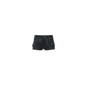 Durazzi Milano , Leather Shorts ,Black female, Sizes: S, XS