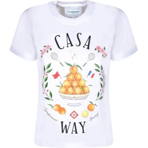 Casablanca , Womens Clothing T-Shirts Polos White Ss24 ,White female, Sizes: M, XS, L