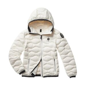 Blauer , Quilted Nylon Down Jacket with Hood ,Beige female, Sizes: L