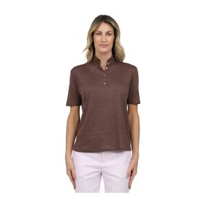 Gran Sasso , Korean half sleeve shirt ,Brown female, Sizes: S, L, XL, M