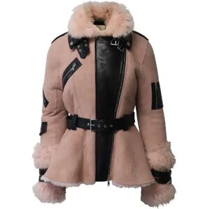 Alexander McQueen Pre-owned , Pre-owned Leather outerwear ,Pink female, Sizes: L