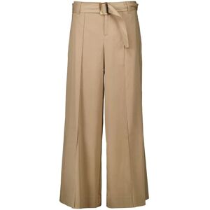 MAC , Stylish Wide Leg Pants with Belt ,Brown female, Sizes: XL, L