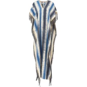 Chloé , Hand-painted Long Fringed Cashmere Cape ,Multicolor female, Sizes: ONE SIZE