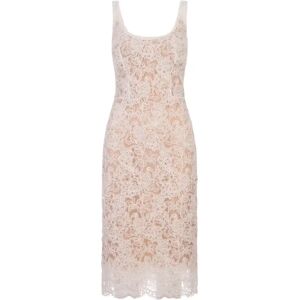 Ermanno Scervino , White Floral Lace Sleeveless Midi Dress ,White female, Sizes: XS, 2XS