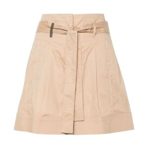 Peserico , Beige Dart-Detailing Shorts ,Beige female, Sizes: XS, M