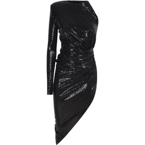 Alexandre Vauthier , Blue Asymmetrical Party Dress with Crystal Embellishment ,Black female, Sizes: 2XS