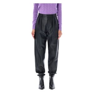 Ralph Lauren , Black Leather High-rise Trousers ,Black female, Sizes: S