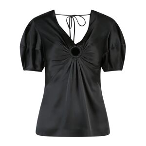Stella McCartney , Black Viscose Blend Top with Front Ring Design ,Black female, Sizes: XS