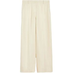 Max Mara Weekend , Wide Leg Linen Pants ,Beige female, Sizes: XS, M, S