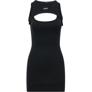 Off White , Black Dress with Cut-Out Details ,Black female, Sizes: S, XS, 2XS