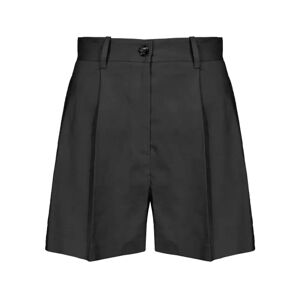 Pinko , High-waisted Linen Blend Shorts ,Black female, Sizes: L, S, XS, M
