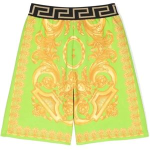 Versace , Barocco-print Shorts Lime/Gold ,Multicolor unisex, Sizes: 10 Y, 8 Y