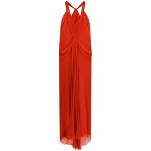 Alberta Ferretti , Red Sleeveless V-Neck Dress ,Red female, Sizes: S