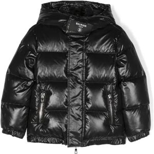 Balmain , Winter Jacket ,Black unisex, Sizes: 8 Y, 6 Y, 10 Y