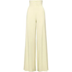 MVP wardrobe , Elegant Palazzo Pants for Career Woman ,Yellow female, Sizes: XS, M, S