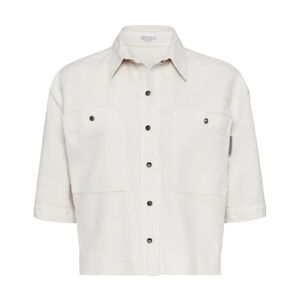 Brunello Cucinelli , Womens Clothing Shirts White Ss24 ,White female, Sizes: L