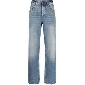 Saint Laurent , High-Waist Straight Cut Jeans ,Blue female, Sizes: W26, W30