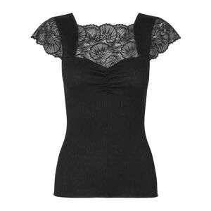 Rosemunde , Black Lace T-Shirt Top ,Black female, Sizes: L, S, M, XL