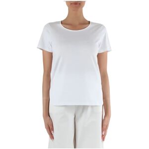 Sun68 , Cotton Jersey and Poplin T-shirt ,White female, Sizes: L, S