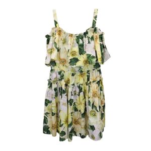 Dolce & Gabbana Pre-owned , Pre-owned Cotton dresses ,Yellow female, Sizes: M