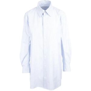 Bottega Veneta , Oversized Cotton Poplin Shirt with Blue Stripes ,Blue female, Sizes: S, XS