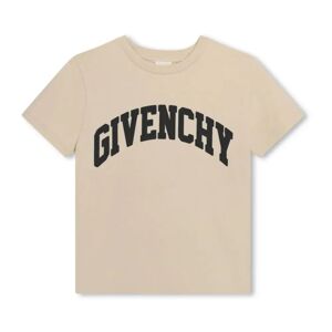 Givenchy , Logo Print Beige T-shirt ,Beige unisex, Sizes: 10 Y, 8 Y, 6 Y