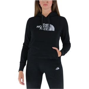 The North Face , Womens Hooded Sweatshirt with Ribbed Hem and Kangaroo Pocket ,Black female, Sizes: S, XS