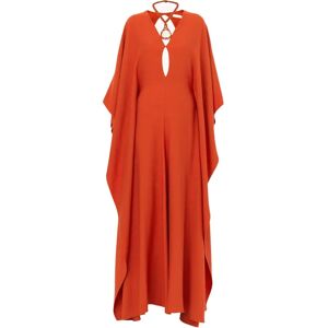 Chloé , Maxi Dress, Chloé Caftán Long Dress ,Orange female, Sizes: S