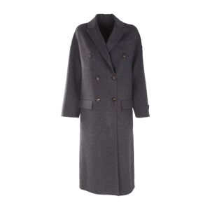 Brunello Cucinelli , Womens Clothing Jackets Coats C002 Aw22 ,Gray female, Sizes: XS, S
