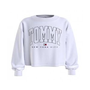 Tommy Hilfiger , Bold University Limited Crewneck Sweater ,White female, Sizes: 8 Y, 4 Y, 3 Y