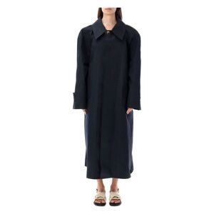 Marni , Black Cotton Dustercoat Outerwear ,Blue female, Sizes: XS
