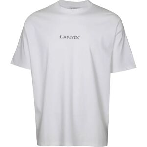 Lanvin , White Cotton Logo T-shirt ,White female, Sizes: XS, S