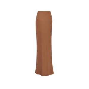 Saint Laurent , Beige Silk Maxi Skirt Ss23 ,Brown female, Sizes: L