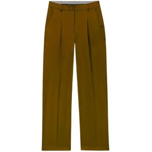 Luisa Cerano , Brown Miso Women`s Satin Wide Leg Pants ,Brown female, Sizes: XL