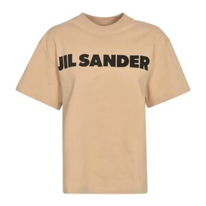 Jil Sander , Womens Clothing T-Shirts Polos Dark Sand Ss24 ,Beige female, Sizes: L