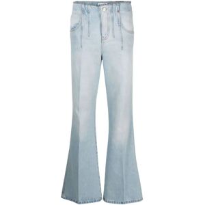 Victoria Beckham , Distressed Flared Jeans in Light Blue ,Blue female, Sizes: W27