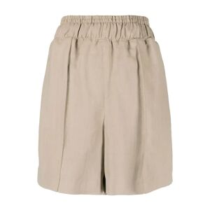 Brunello Cucinelli , Linen/Viscose Shorts, Front Pockets ,Beige female, Sizes: XS