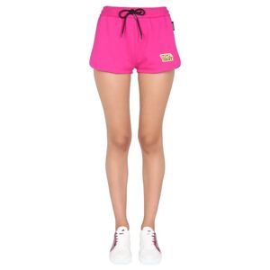 Versace , Shorts With Greek Logo Patch ,Purple female, Sizes: S, XS