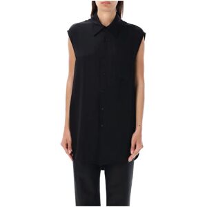 MM6 Maison Margiela , Black Cut-Out Sleeveless Shirt ,Black female, Sizes: XS