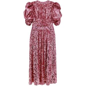 Rotate Birger Christensen , Rhinestone Dress with Openback Detail ,Pink female, Sizes: XS, L, M, S