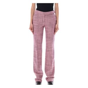 Stella McCartney , Pink Wool Mouline Slim Fit Trousers ,Pink female, Sizes: XS, M