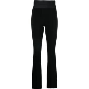 Alexander Wang , Black Bootcut Pants with Logo Elastic Waistband ,Black female, Sizes: XL, L, M