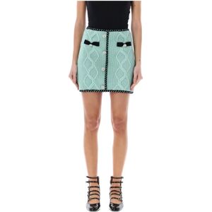 Self Portrait , Womens Clothing Skirts Mint Ss24 ,Green female, Sizes: L, M