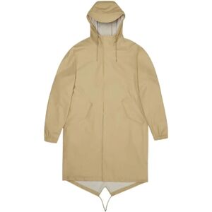 Rains , Fishtail Parka 18140 Sand ,Beige unisex, Sizes: S, XS