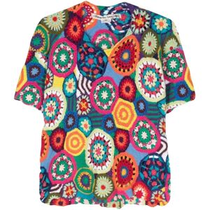 Comme des Garçons , Multicolour Crochet Knit Top ,Multicolor female, Sizes: S, L, M