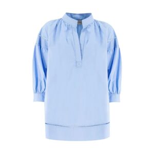 Ermanno Scervino , Women's Clothing Shirts Light Blue Ss24 ,Blue female, Sizes: S, M, XS